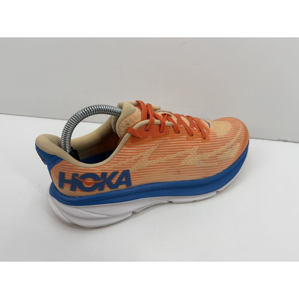 Hoka One One Youth Clifton 9 Running Comfort Orange Shoes 1131170 VOIM, 7 MD